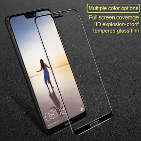 Скрийн протектор от закалено стъкло извит 3D Full Cover за Huawei P20 Lite ANE-LX1 черен кант
